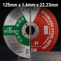 Disques abrasifs de 125 mm (5 pouces) EN12413, disques de coupe OEM en oxyde d'aluminium pour la coupe de l'acier inoxydable