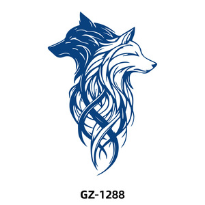 Autocollant de <span class=keywords><strong>tatouage</strong></span> semi-permanent à base de plantes 2026, motif tête de loup, crâne animalier, floral, pour hommes et femmes, résistant à l'eau, longue durée 2 semaines - Product Image 3