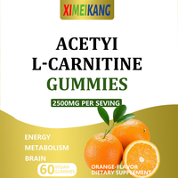 Gummies de suppléments d'acétyl-L-carnitine saveur orange, formule scientifique OEM ODM, favorisent un métabolisme sain et apportent de l'énergie