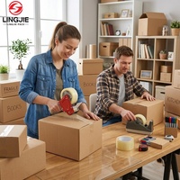Nastro Adesivo Acrilico Super Trasparente LingJie 4,8cm BOPP per Imballaggio Scatole e Logistica