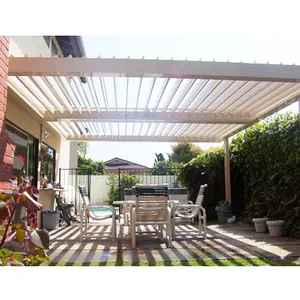 Pasar AS UK Terbaru Elegan Disesuaikan Pergola Taman Antiair Pergola Meliputi Aluminium Pergola MODERN