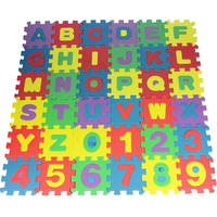 Tapis de puzzle en mousse EVA souple avec lettres et chiffres pour l'apprentissage précoce des enfants