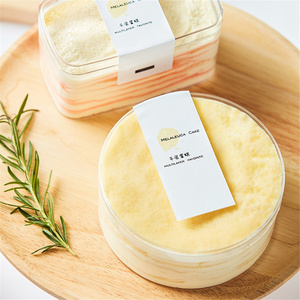 Factory wholesale cheesecake boxes clear transparent pastry boxes cake PET plastic cookie container