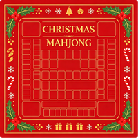 Tapis de Mahjong de Noël Personnalisé Multi-tailles en Caoutchouc Haut de Gamme Antidérapant et Inodore – Vente Directe Usine aux États-Unis