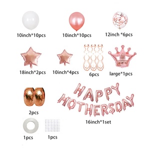 Fournitures de décoration pour fêtes à domicile en gros, ensemble de ballons en latex et en aluminium pour la fête des mères, cadeaux pour maman - Product Image 4