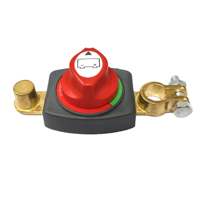 Heavy Duty Top Post Battery Disconnect Switch 12-48V 300A Marine Power Cut Off for Car Marine RV with Adjustable Clamp