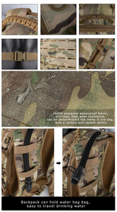 กระเป๋าเป้สะพายหลังแฟชั่นยุทธวิธีกลางแจ้งกีฬาเดินป่าโพลีเอสเตอร์กันน้ำความจุ20-36L - Product Image 4