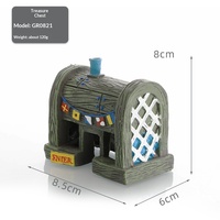 Décoration d'aquarium en forme de maison d'ananas de dessin animé, style Bob l'éponge, cachette pour poissons, crevaison pour crevettes et poissons