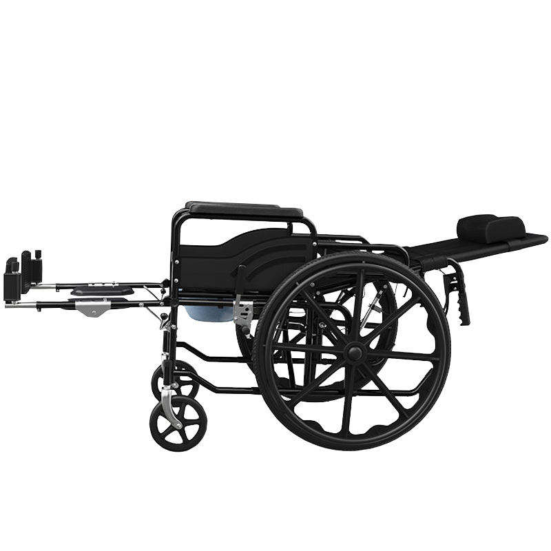 Hydraulic Full Lying Flat Folding Manual Commode Wheelchair CE ...