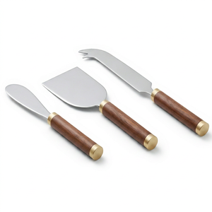 Stainless Steel <b>Cheese</b> <b>Knife</b> <b>Set</b> With Wood Handles Durable Serving Tools For Kitchenware Tableware <b>Cheese</b> And Spreads Use - Product Image 1