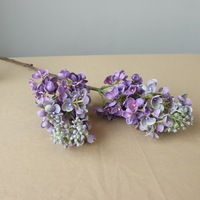 Bunga Lilac Buatan Real Touch 2 Tangkai Warna Ungu Biru Putih untuk Dekorasi Meja Tengah Pernikahan Pesta Rumah