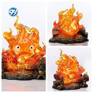 Calcifer Flame Spirit Night Light Howls <span class=keywords><strong>Castillo</strong></span> en movimiento Decoración Respiración LED Figura Modelo en caja - Product Image 4