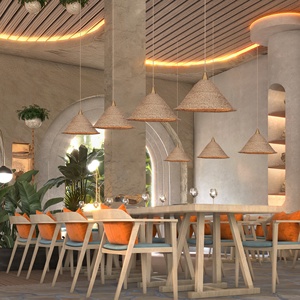Tissage fait à la main moderne eau herbe pendentif lumière hôtel Restaurant lustre suspension lampe <span class=keywords><strong>vacances</strong></span> maison intérieur suspension lampe - Product Image 3