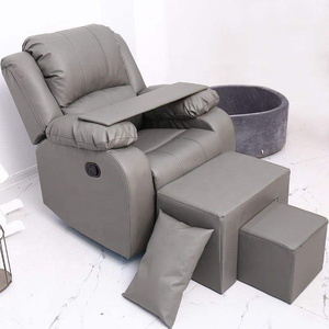Sofá Cama Manual Extensible Blanco para Salón de Uñas y Spa con Taburete de Brazos, Set de Sofá para Tienda de Spa al por Mayor - Product Image 5
