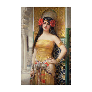 Personnalisation oeuvre d'hôtel peinte à la main <span class=keywords><strong>peinture</strong></span> à l'huile sur toile <span class=keywords><strong>femme</strong></span> orientale avec tambourin égyptien <span class=keywords><strong>arabe</strong></span> art <span class=keywords><strong>peinture</strong></span> murale - Product Image 6