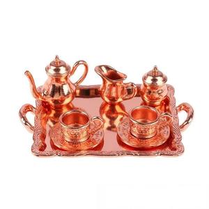 Miniature Alloy <strong>Tea</strong> <strong>Set</strong> Model for Dollhouse Kitchen Decor Display Prop - Product Image 3