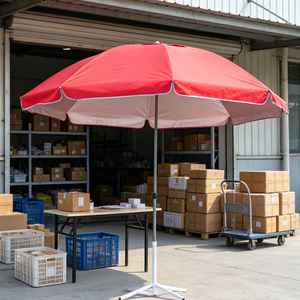 High Performance Straight <b>Pole</b> Beach Umbrella Fiberglass Frame Foldable Waterproof Sun Resistant <b>Parasol</b> for Courtyard Yard - Product Image 1