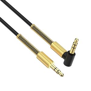 90 gradi A Destra Angolo di Metallo Primavera <span class=keywords><strong>Maschio</strong></span> A <span class=keywords><strong>Maschio</strong></span> 3.5mm <span class=keywords><strong>jack</strong></span> Aux Cavo Audio Stereo Per Il Telefono e Auto audio - Product Image 5