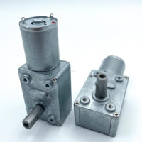 Moteurs à engrenages à vis sans fin à courant continu mini moteur électrique à engrenages de turbine inversés autobloquants pour la machine de rideau de serrure de porte rotative