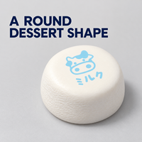 Jouet anti-stress rond en forme de vache bleue, motif pudding au lait blanc, à presser pour soulager le stress