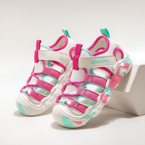 Sandales de sport d'été pour enfants, chaussures de plage tendance pour garçons et filles, avec empeigne en maille anti-choc pour activités de plein air et vacances en montagne - Product Image 4