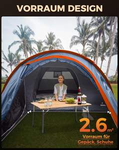 <span class=keywords><strong>Tente</strong></span> de randonnée spacieuse pour 4 personnes, <span class=keywords><strong>tente</strong></span> dôme imperméable PU3000mm, <span class=keywords><strong>tente</strong></span> de camping ultralégère pour les activités de plein air en 4 saisons - Product Image 6