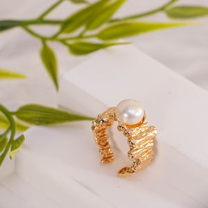 Anillos de Boda de Diseño Vintage, Chapados en Oro sobre Plata, Finos y Ajustables, Unisex, Diseño Lave, Venta al Por Mayor - Product Image 3