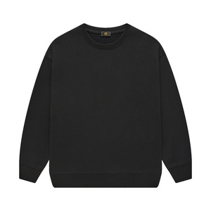 Sweat-shirt décontracté <span class=keywords><strong>à</strong></span> col rond pour enfants, coupe ample, en coton doublé polaire 300 GSM, couleur unie <span class=keywords><strong>taupe</strong></span> et blanc, avec logo personnalisé, vente en gros, haute qualité - Product Image 4