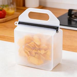 Bolsa de Silicona para Almacenamiento de Alimentos, Bolsa Contenedora de Silicona Reutilizable para Congelador, <span class=keywords><strong>Bolsas</strong></span> de Silicona para Empacar Alimentos - Product Image 6