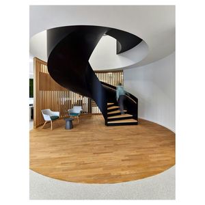 Escalera Recta Iluminada Prima, Escalera de Acero con Peldaños de Mármol, Escalera Estilizada y Robusta - Product Image 6