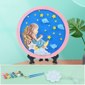 Kit Artigianale in Gesso Pronto da Dipingere, Set <span class=keywords><strong>per</strong></span> Decorazione Fai-da-Te con Supporto Espositivo, Ideale <span class=keywords><strong>per</strong></span> Regali e Creazioni Artistiche - Product Image 1