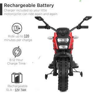 Moto électrique pour enfant DLS, moto à pédales pour enfants, voiture musicale avec lumière LED, batterie 12V USB, jouet moto pour enfants de 2 à 10 ans - Product Image 4