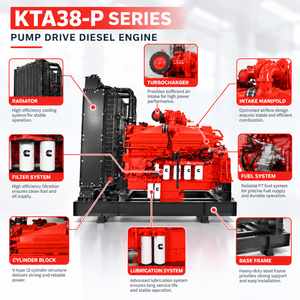 Motor Diésel Cummins KTA38-P1080 de Alta Potencia para Bombas, 805kW 1080hp 1500rpm 38L <span class=keywords><strong>V12</strong></span>, para Sistemas de Bombeo de Emergencia - Product Image 4