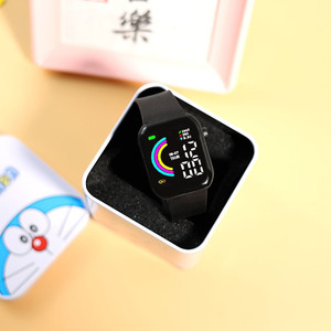 นาฬิกาอิเล็กทรอนิกส์ LED จอใหญ่สีรุ้งนาฬิกาดิจิตอลสำหรับนักเรียนกันน้ำใช้ได้ทั้งชายและหญิง - Product Image 6