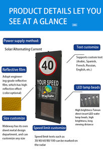 Señal de Velocidad Inteligente con Radar Doppler para Seguridad Vial, Sensor de Velocidad con Pantalla LED - Product Image 4