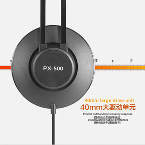 Audífonos con Cable GAE-PX500, Audífonos de Estudio Ligeros de Alto Rendimiento, Audífonos para Juegos con Conector de 3.5 mm - Product Image 5