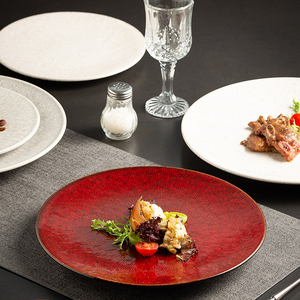 Assiettes en céramique à motif pierre écologiques avec texture naturelle <span class=keywords><strong>et</strong></span> matériaux sûrs pour la cuisine domestique <span class=keywords><strong>et</strong></span> la décoration des repas décontractés - Product Image 6