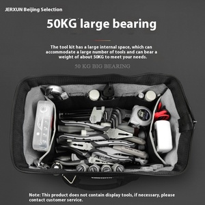 Sac à outils électrique portable multifonctionnel en toile personnalisé, design à bandoulière unique, fermeture éclair pour l'entretien ménager - Product Image 2