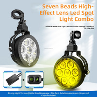 Phare de moto LED Polestarlight Bursty Diffused à 7 perles, 120W, 14400LM, résistant à la poussière et à l'eau, pour une visibilité supérieure