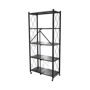 منزلي منزلي مستعمل 5 طبقات قابل للطي ووحدة رف تخزين معدني قابل للطي - Product Image 1