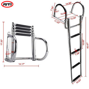 Gran oferta de acero inoxidable 316, escalera marina de acero inoxidable, yate, escalera plegable oculta, escalera telescópica, barco - Product Image 6