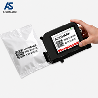 Imprimante jet d'encre Aisomark CIJ - Compacte, portable, nouvelle encre à séchage rapide pour l'impression de codes de date/QR/codes-barres sur matériaux flexibles/œufs