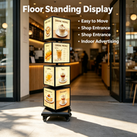 Boîte lumineuse publicitaire robuste sur pied, résistante aux intempéries, avec éclairage LED pour affichage de menus de restaurant en extérieur