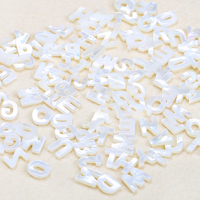 10mm perle haut percé breloques A-Z nacre alphabet perles coquillage lettres coquille perles pour la fabrication de bijoux