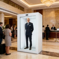 Pantalla Táctil LCD Transparente 3D Personalizada, Publicidad Interior para Centros Comerciales, Tiendas Minoristas, Negocios de Autoservicio