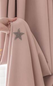 Rideaux brodés en chenille à motif d'étoiles modernes, rideaux brodés de haute qualité pour les chambres de garçons et de filles - Product Image 3