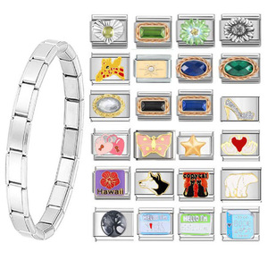 Pulsera Modular Italiana de Acero Inoxidable de 20 mm, Unisex, para Hacer Joyas con Dijes, Accesorio de Moda - Product Image 1