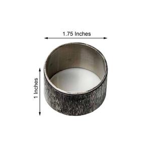 Lot de 4 ronds de serviette en aluminium côtelé vintage de type rose métallique pour décorations de mariage ou de fête à la maison - Product Image 5