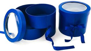 Scatola rotante a doppio strato di forma rotonda scatola romantica per bomboniere con fiori di rose conservati con coperchio trasparente - Product Image 6