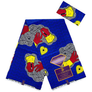 नए सुपर फेलो एन ग्रोस चुनाव अफ्रीका रैप कपड़े का मोम डबल प्रिंट पॉलिएस्टर उउना अभियान - Product Image 4